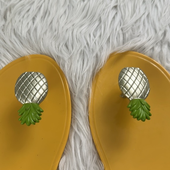 Katy Perry Sandal The Geli Flat Metallic Pineapple Women's Size 11 - Picture 5 of 8